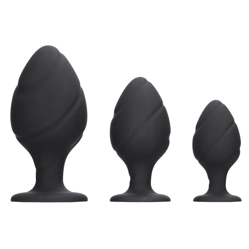 Ouch! Lot de 3 plugs Swirled Silicone